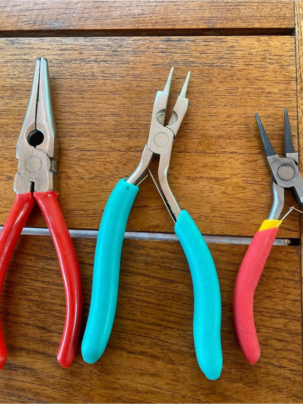 Assorted Colored Precision Pliers Set - Red, Teal, Pink, Green